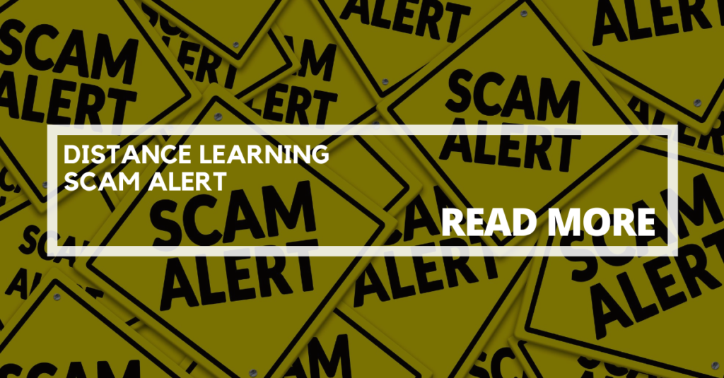Distant Learning Scam Banner
